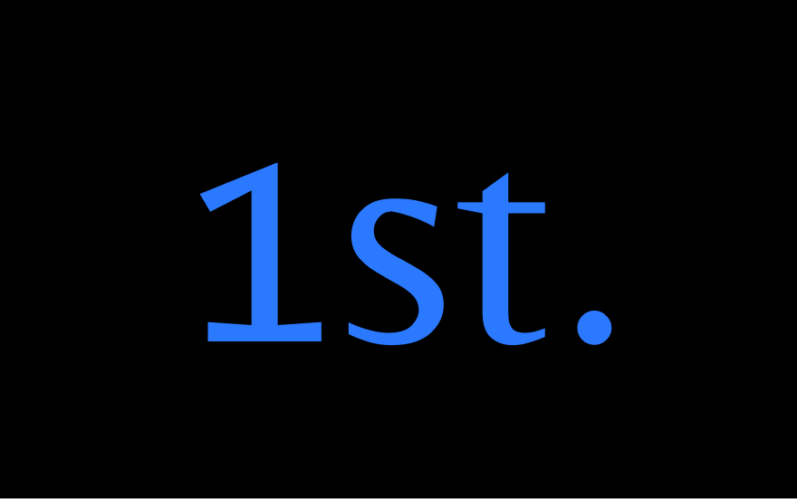 1st.