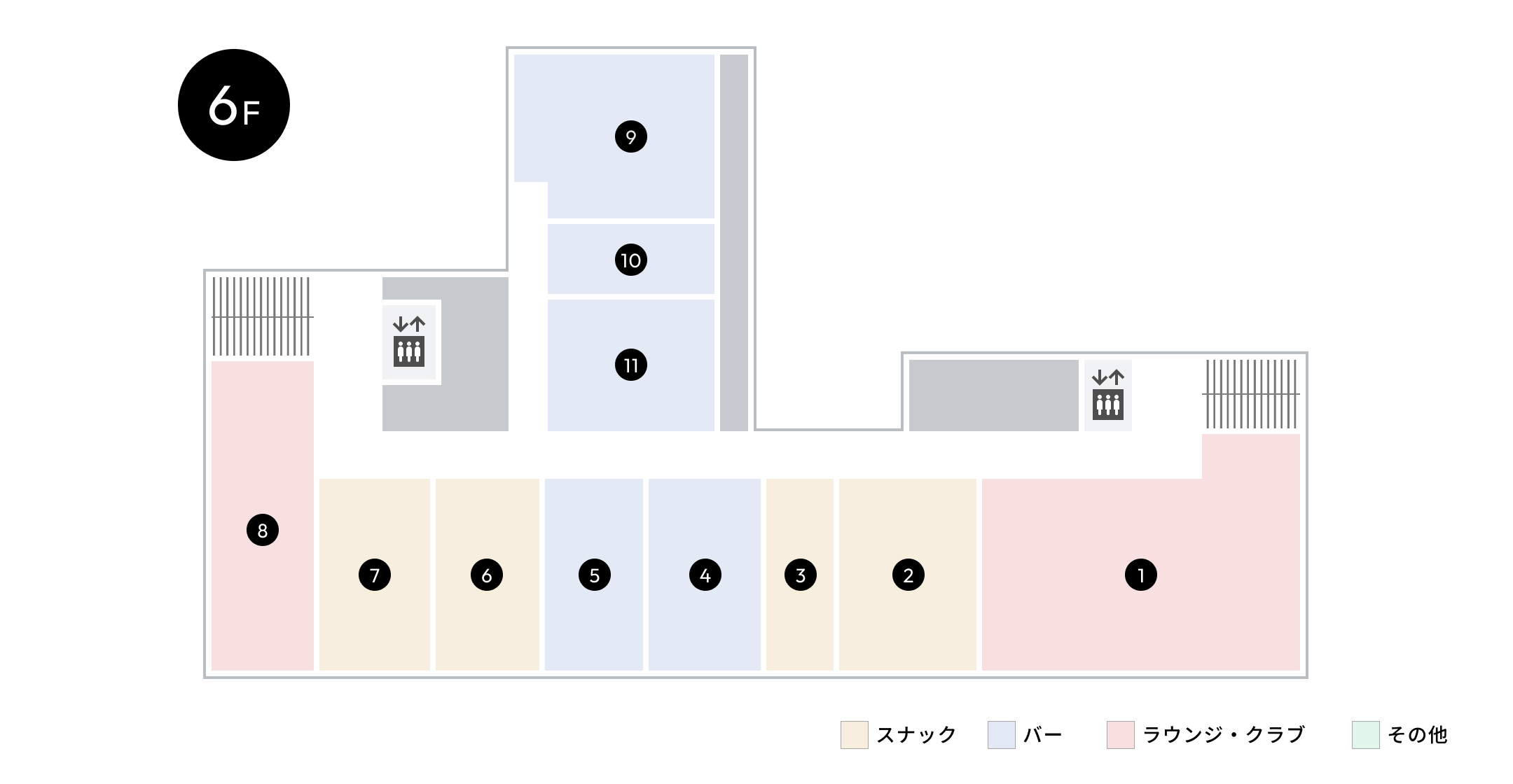 USEN.X 片町 6Fフロアマップ